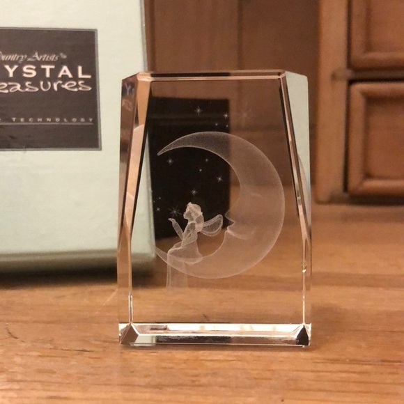 Crystal Treasures Laser Moon Fairy Technology Country Artists Paperweight - Picture 1 of 5